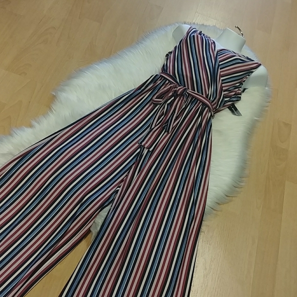 Anthropologie- Donna Morgan Striped Jumpsuit - Picture 14 of 16
